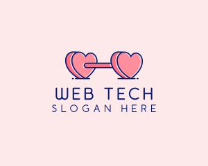 Heart Love Weights  logo design