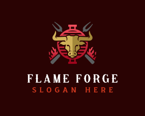 Flame Grill Steakhouse logo design