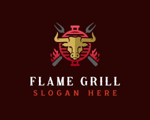 Flame Grill Steakhouse logo design