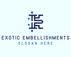 Modern Digital Letter E Company logo design