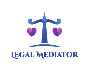 Legal Heart Marriage Scales logo design