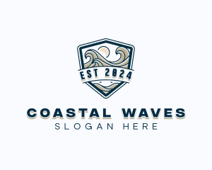 Sea Surfing Ocean logo design