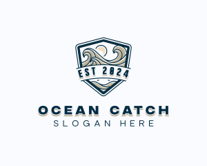 Sea Surfing Ocean logo design