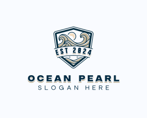 Sea Surfing Ocean logo design