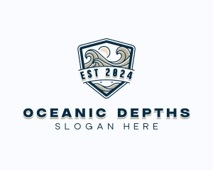 Sea Surfing Ocean logo design