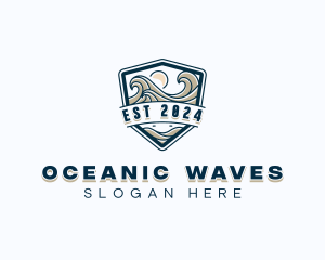 Sea Surfing Ocean logo design