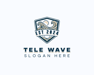 Sea Surfing Ocean logo design