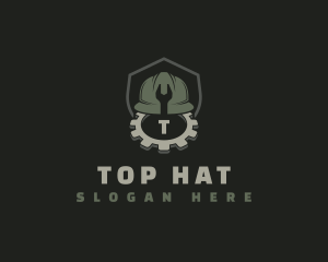 Mechanic Hard Hat logo design