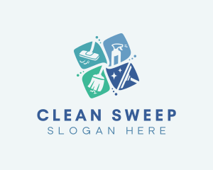 Cleaning Sanitation Housekeeping logo design