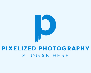 Blue Eagle Letter P logo design