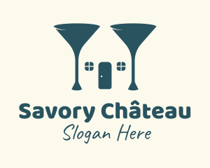 Wine Glass House logo design