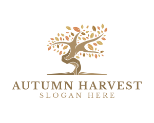 Wellness Autumn Tree logo design