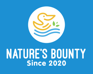 Swimming Nature Bird logo design