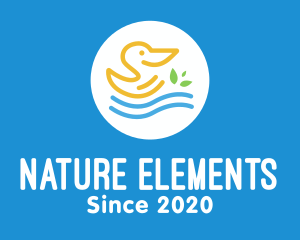 Swimming Nature Bird logo design