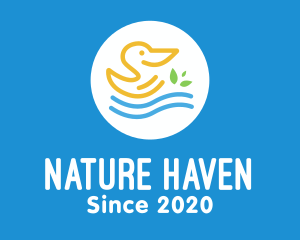 Swimming Nature Bird logo design