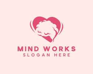 Heart Brain Psychology logo design