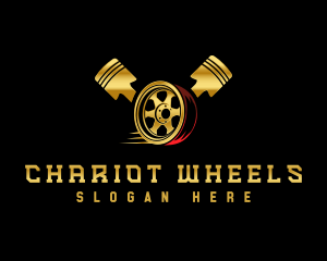 Mechanic Wheel Piston logo design