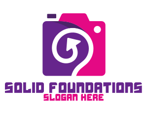 Pink & Purple Photography logo design