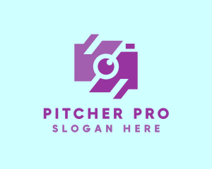 Purple Photographer Camera  logo design