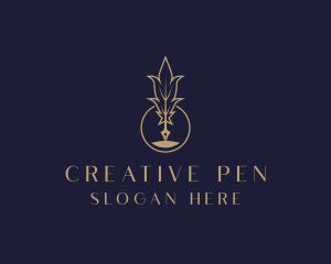 Writing Quill Pen logo design