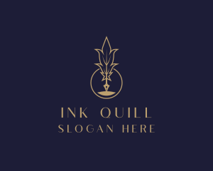 Writing Quill Pen logo design