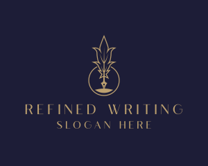 Writing Quill Pen logo design