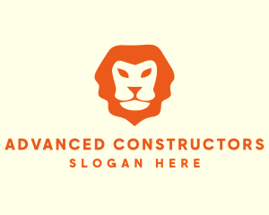 Orange Wild Lion logo design