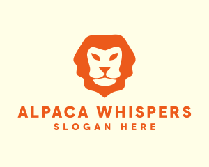 Orange Wild Lion logo design