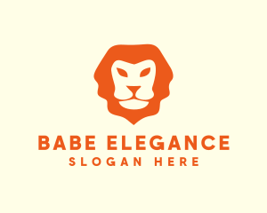 Orange Wild Lion logo design