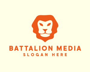 Orange Wild Lion logo design