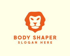 Orange Wild Lion logo design