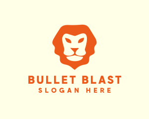 Orange Wild Lion logo design