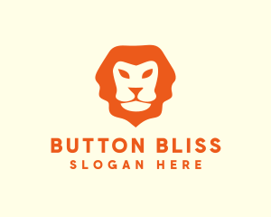 Orange Wild Lion logo design