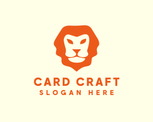 Orange Wild Lion logo design