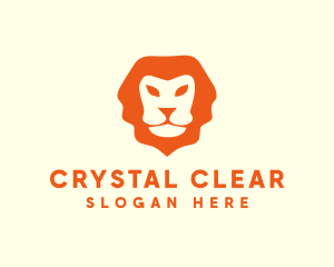 Orange Wild Lion logo design