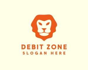 Orange Wild Lion logo design