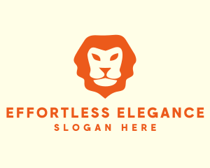 Orange Wild Lion logo design