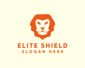 Orange Wild Lion logo design