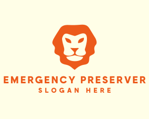 Orange Wild Lion logo design