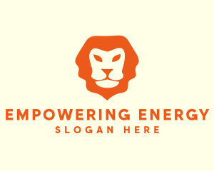 Orange Wild Lion logo design