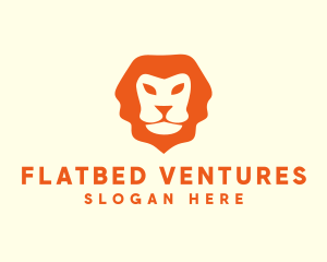 Orange Wild Lion logo design