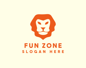 Orange Wild Lion logo design