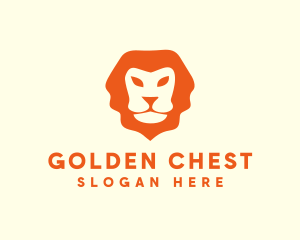 Orange Wild Lion logo design