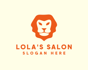 Orange Wild Lion logo design