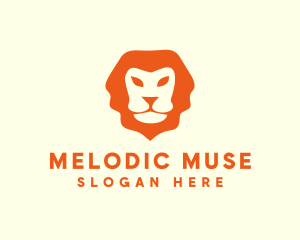 Orange Wild Lion logo design