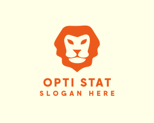 Orange Wild Lion logo design