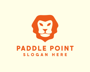 Orange Wild Lion logo design