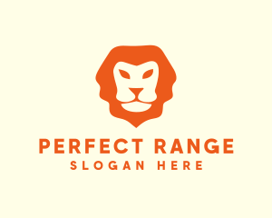 Orange Wild Lion logo design