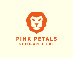 Orange Wild Lion logo design