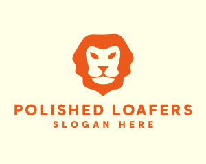 Orange Wild Lion logo design